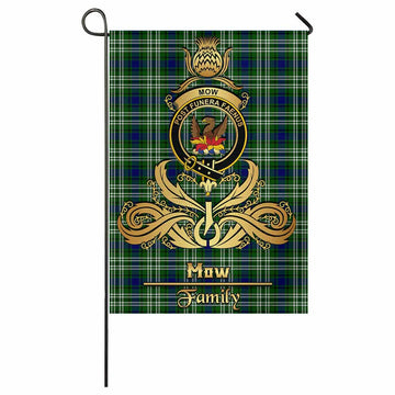 Mow Tartan Garden Flag with Highland Thistle Cherish Family Crest Style
