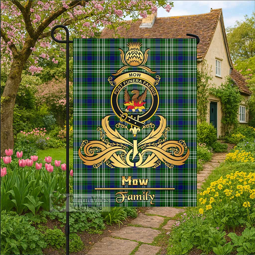 Mow Tartan Garden Flag with Highland Thistle Cherish Family Crest Style - Tartan Vibes Clothing