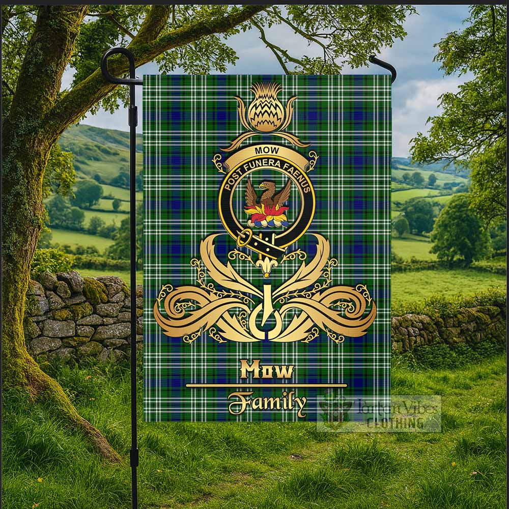 Mow Tartan Garden Flag with Highland Thistle Cherish Family Crest Style - Tartan Vibes Clothing