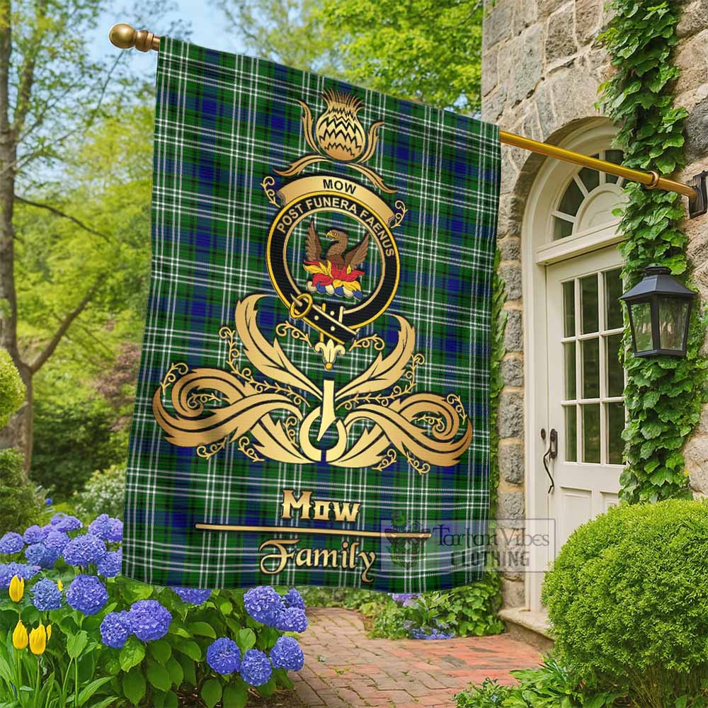 Mow Tartan Garden Flag with Highland Thistle Cherish Family Crest Style - Tartan Vibes Clothing