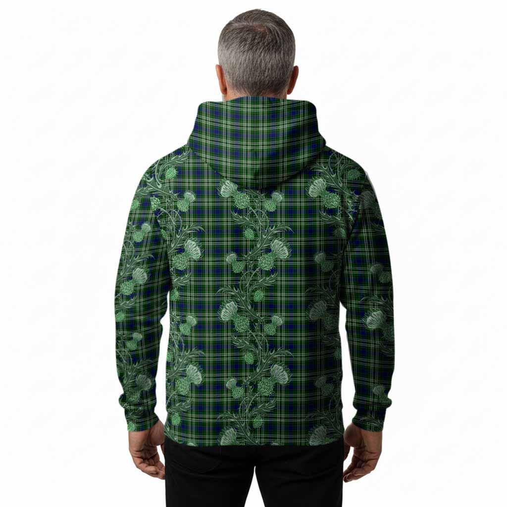 Mow Tartan Hoodie Seamless Scottish Thistle Flowers