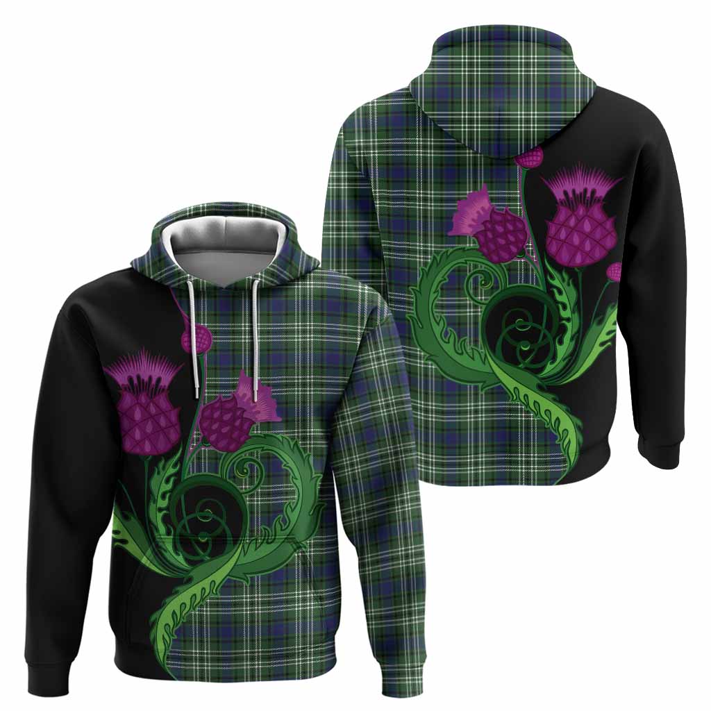 Mow Tartan Hoodie Traditional Scottish Thistle