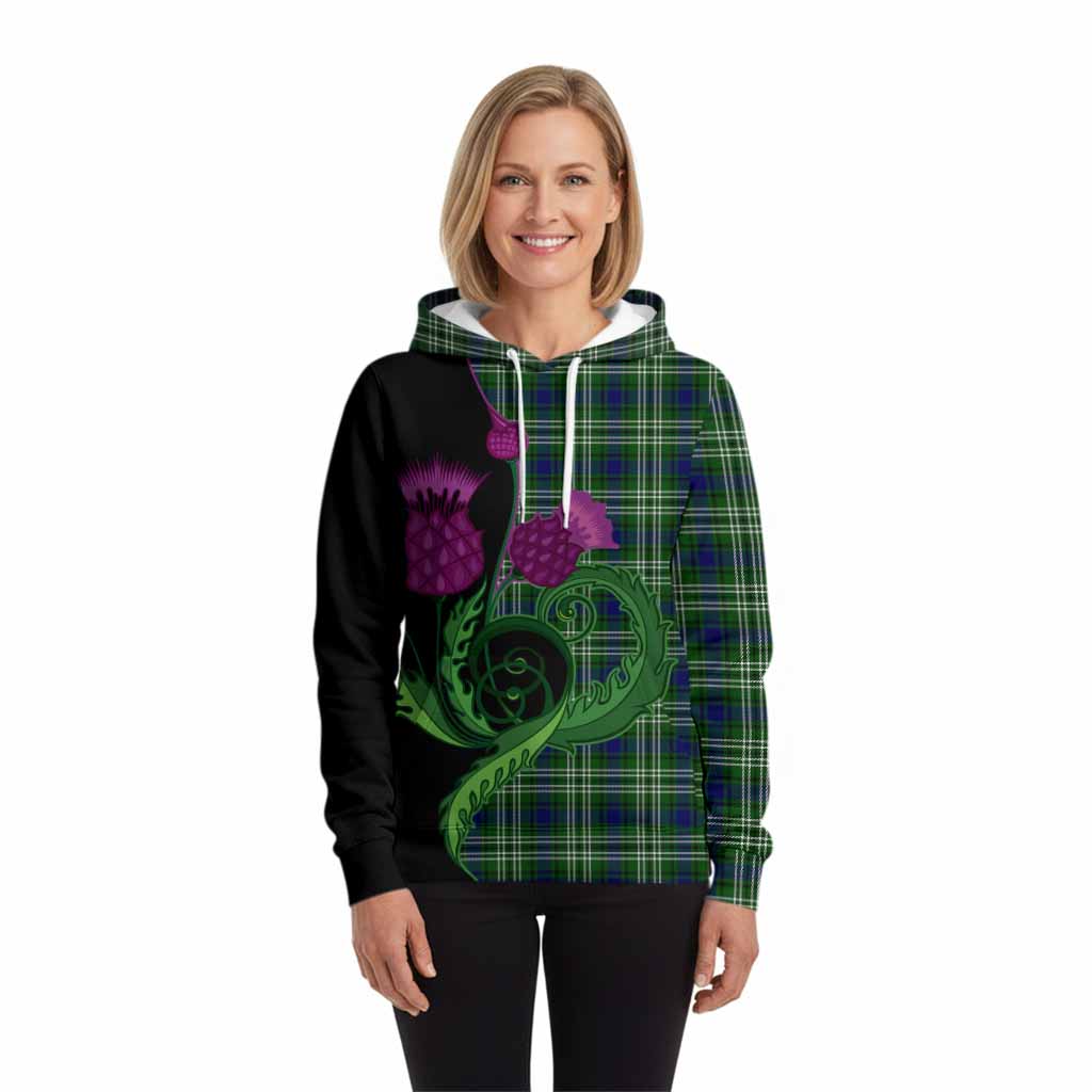 Mow Tartan Hoodie Traditional Scottish Thistle