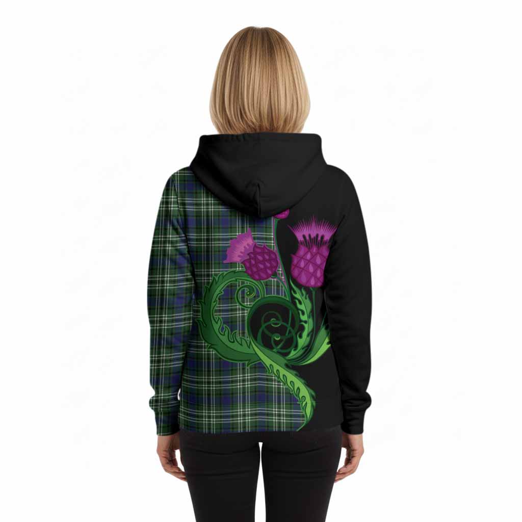 Mow Tartan Hoodie Traditional Scottish Thistle