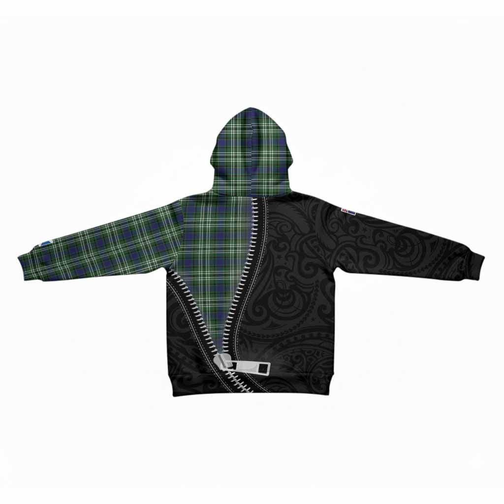 Mow Tartan Kid Hoodie New Zealand Pattern Unique Zipper Stylized