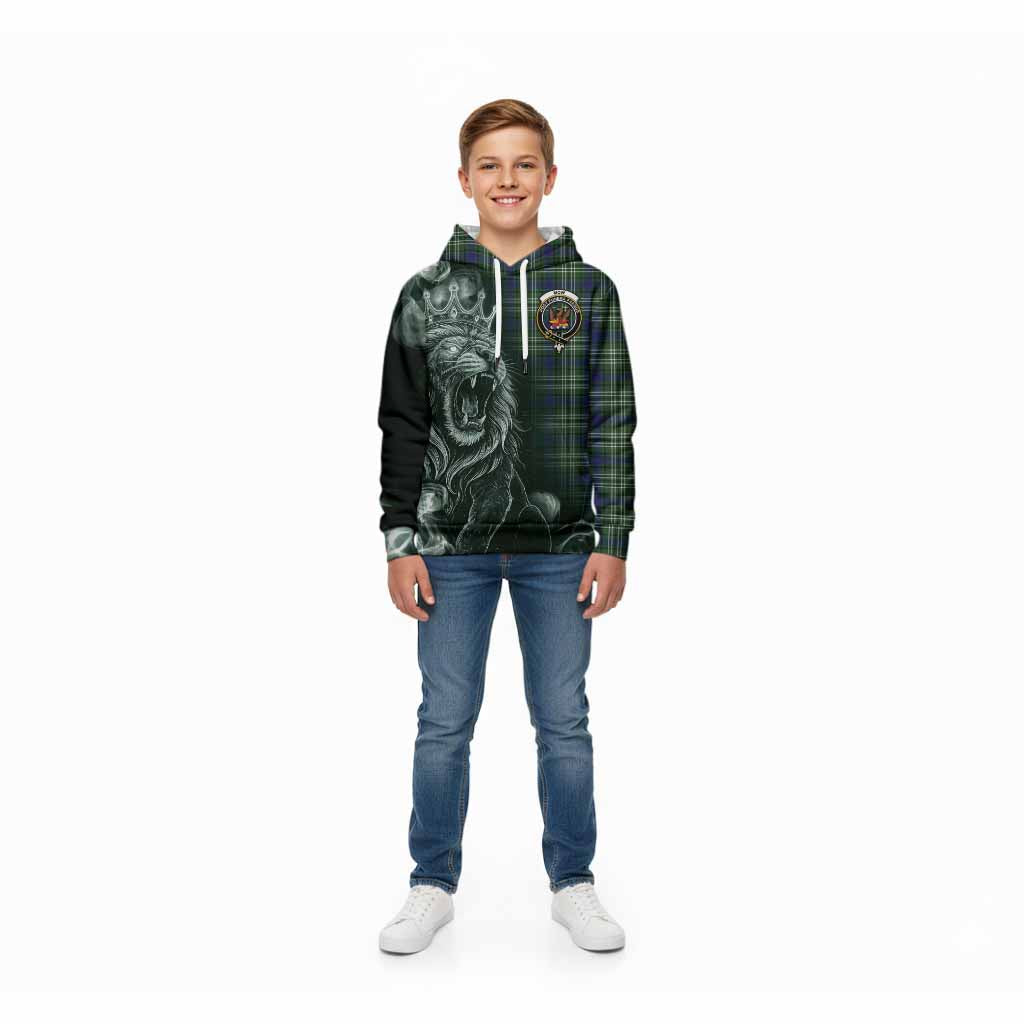Mow Tartan Kid Hoodie Roaring Lion Heritage