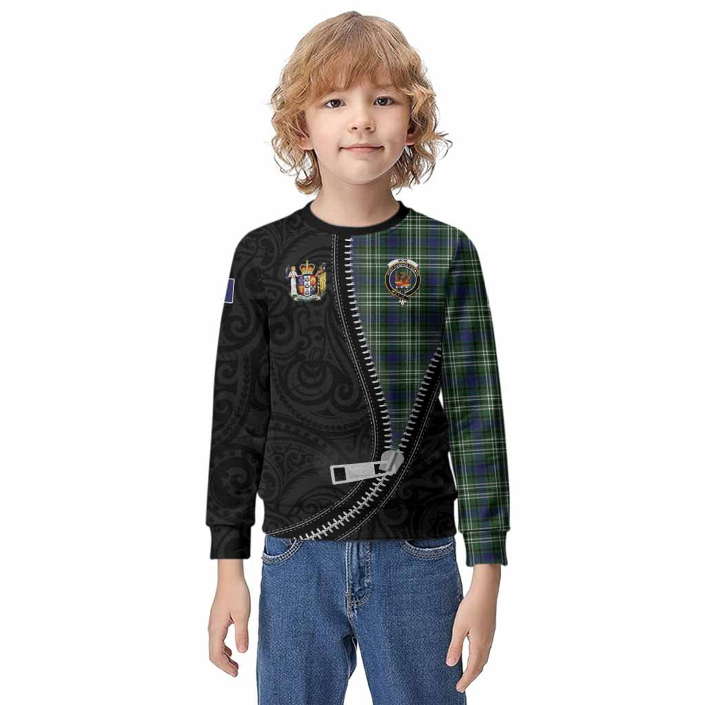 Mow Tartan Kid Knitted Sweatshirt New Zealand Pattern Unique Zipper Stylized