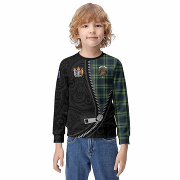 Mow Tartan Kid Knitted Sweatshirt New Zealand Pattern Unique Zipper Stylized