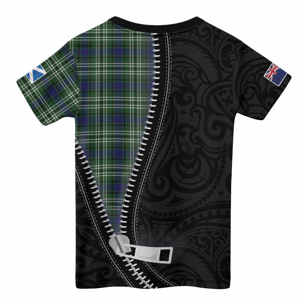 Mow Tartan Kid T-shirt New Zealand Pattern Unique Zipper Stylized