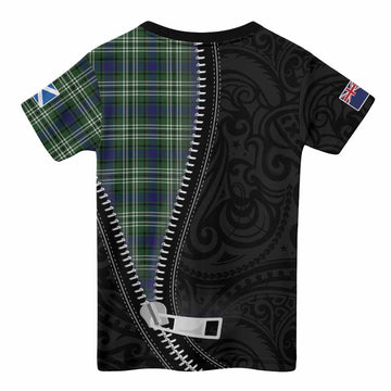 Mow Tartan Kid T-shirt New Zealand Pattern Unique Zipper Stylized