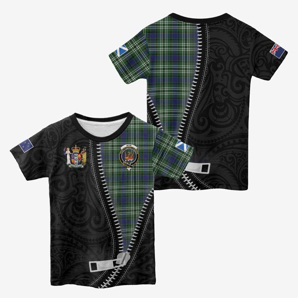 Mow Tartan Kid T-shirt New Zealand Pattern Unique Zipper Stylized