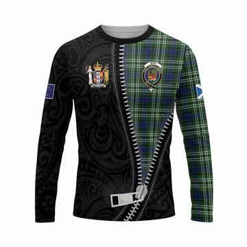 Mow Tartan Long Sleeve T-Shirt New Zealand Pattern Unique Zipper Stylized