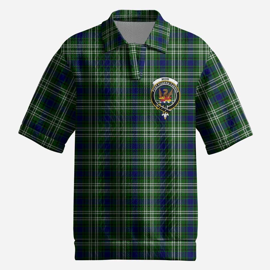 Mow Tartan Men’s Polo Sweater Top with Family Crest