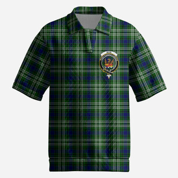 Mow Tartan Men’s Polo Sweater Top with Family Crest