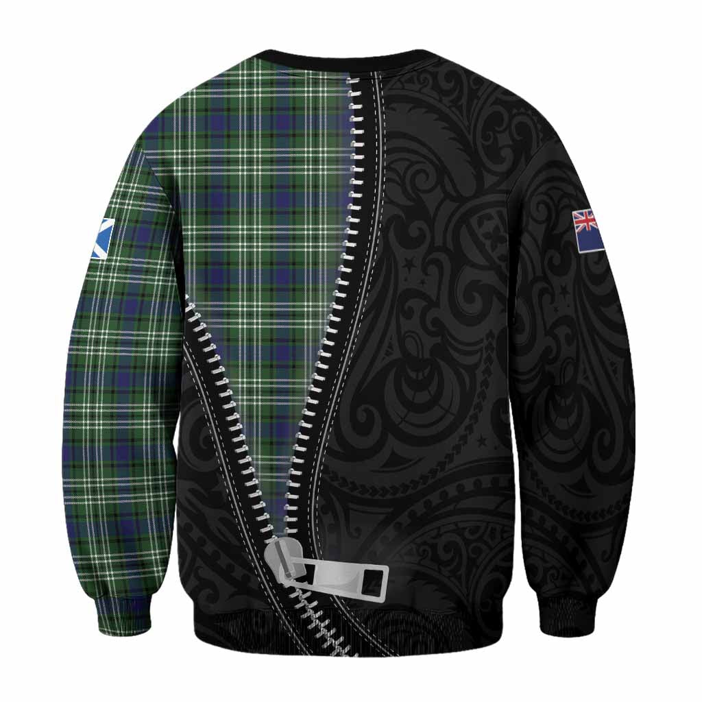Mow Tartan Sweatshirt New Zealand Pattern Unique Zipper Stylized