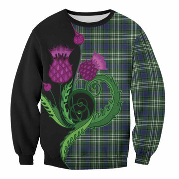 Mow Tartan Sweatshirt Traditional Scottish Thistle Unisex - Tartan Vibes Clothing