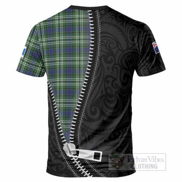 Mow Tartan T-Shirt New Zealand Pattern Unique Zipper Stylized