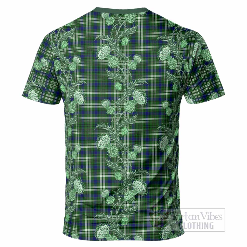 Mow Tartan T-Shirt Seamless Scottish Thistle Flowers