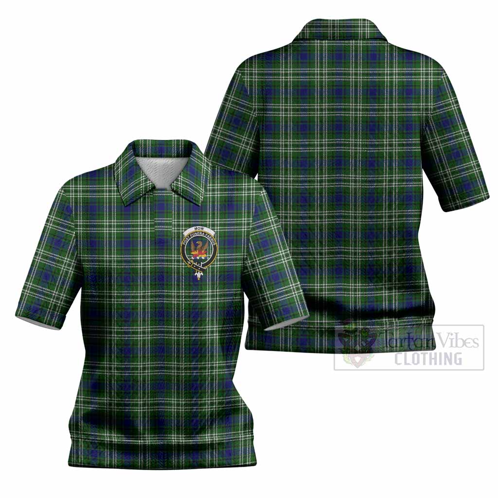 Mow Tartan Women’s Polo Sweater Top with Family Crest