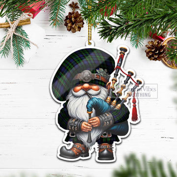 Mowat Tartan Bagpiper Gnome Christmas Ornament - Tartan Vibes Clothing