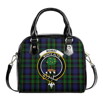Mowat Tartan Shoulder Handbags with Family Crest One Size 9*21*24 cm (3.54*8.27*9.45 inches) - Tartan Vibes Clothing