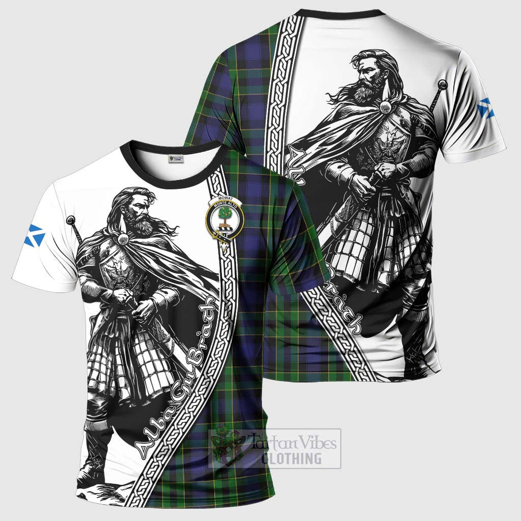 Mowat Tartan Clan Crest T-Shirt with Highlander Warrior Celtic Style Kid's Shirt - Tartan Vibes Clothing
