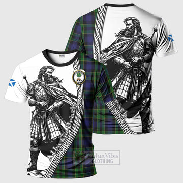 Mowat Tartan Clan Crest T-Shirt with Highlander Warrior Celtic Style Kid's Shirt - Tartan Vibes Clothing