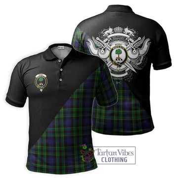 Mowat Tartan Polo Shirt with Family Crest and Military Logo Style Kid - Tartan Vibes Clothing