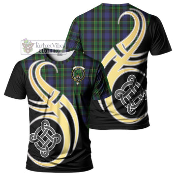 Mowat Tartan T-Shirt with Family Crest and Celtic Symbol Style Kid's Shirt - Tartan Vibes Clothing