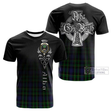Mowat Tartan Cotton T-shirt Featuring Alba Gu Brath Family Crest Celtic Inspired Kid's Shirt - Tartan Vibes Clothing