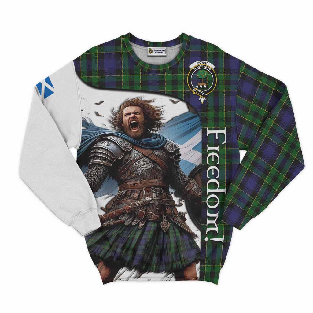 Mowat Crest Tartan Sweatshirt Inspired by the Freedom of Scottish Warrior Unisex - Tartan Vibes Clothing
