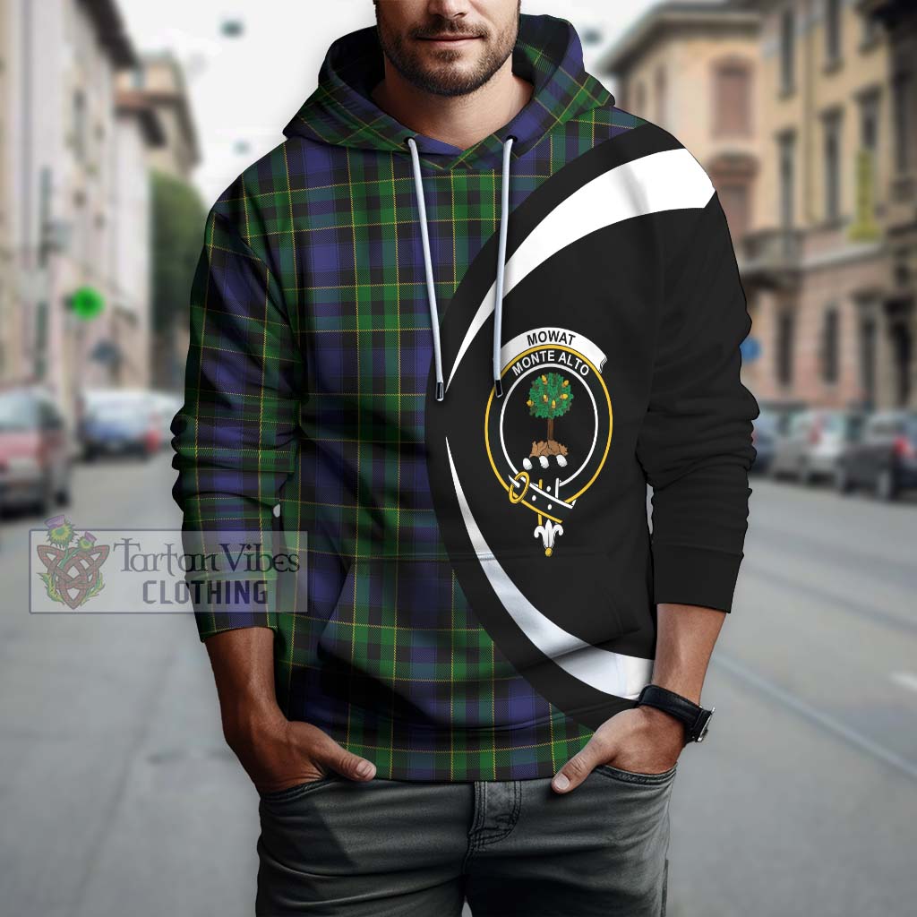 Mowat Tartan Hoodie with Family Crest Circle Style Zip Hoodie - Tartan Vibes Clothing
