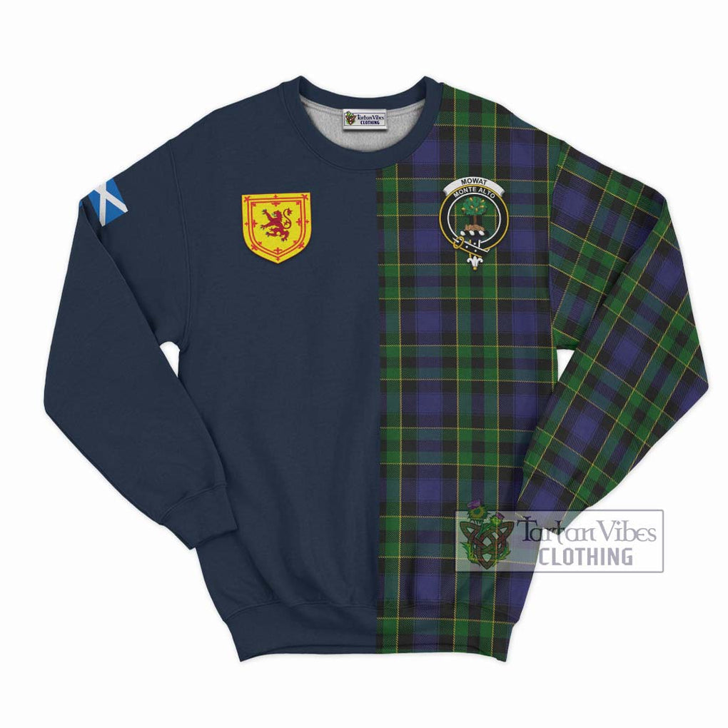 Mowat Tartan Sweatshirt Alba with Scottish Lion Royal Arm Half Style Unisex - Tartan Vibes Clothing