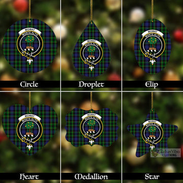 Mowat Tartan Christmas Aluminium Ornament with Family Crest Aluminium - Tartan Vibes Clothing