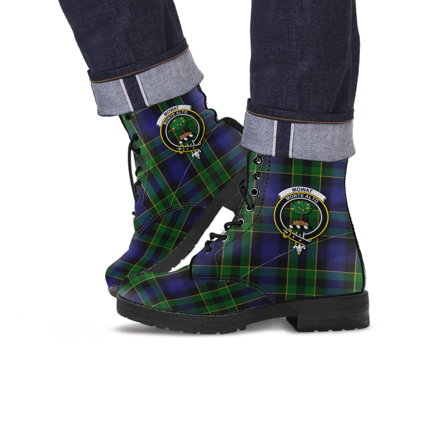 mowat-tartan-leather-boots-with-family-crest
