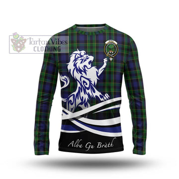 Mowat Tartan Long Sleeve T-Shirt with Alba Gu Brath Regal Lion Emblem Unisex - Tartan Vibes Clothing