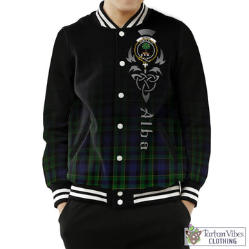 Mowat Tartan Baseball Jacket Featuring Alba Gu Brath Family Crest Celtic Inspired Unisex - Tartan Vibes Clothing