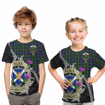 Mowat Tartan Family Crest Kid T-Shirt Lion Rampant Royal Thistle Shield Celtic Inspired Youth XL Size14 - Tartan Vibes Clothing