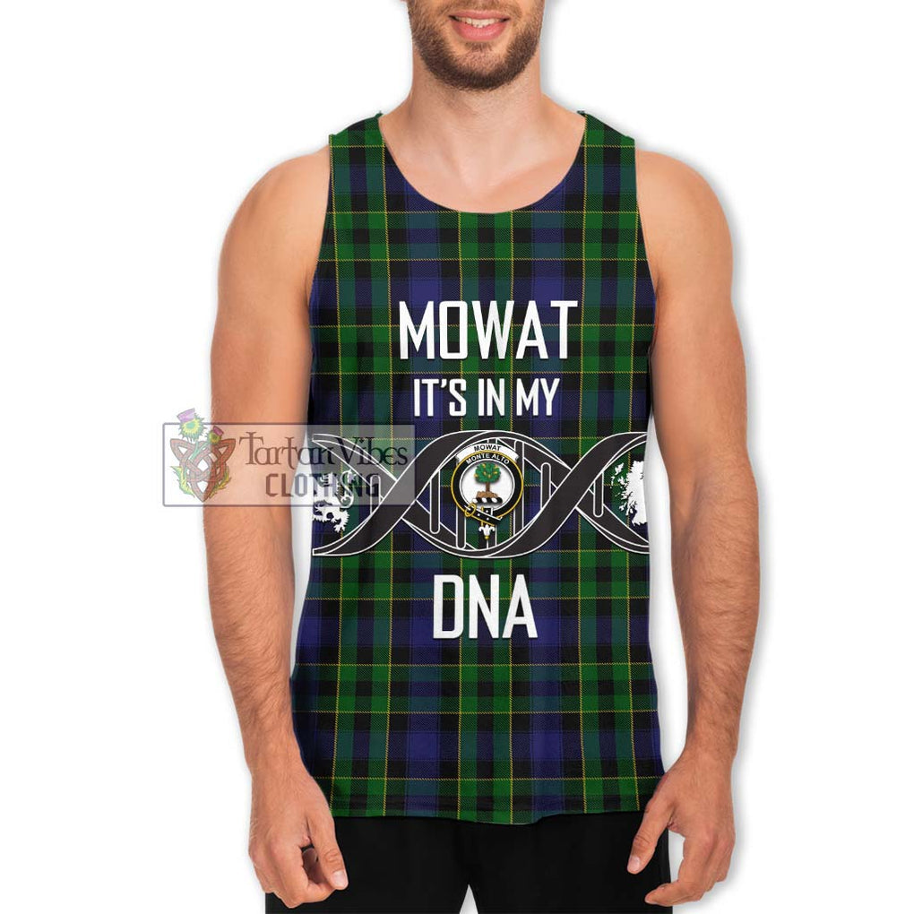 Mowat Tartan Men's Tank Top with Family Crest DNA In Me Style Men - Tartan Vibes Clothing