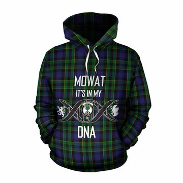 Mowat Tartan Cotton Hoodie with Family Crest DNA In Me Style Pullover Hoodie XS - Tartan Vibes Clothing