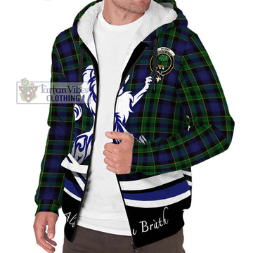 Mowat Tartan Sherpa Hoodie with Alba Gu Brath Regal Lion Emblem Unisex S - Tartan Vibes Clothing