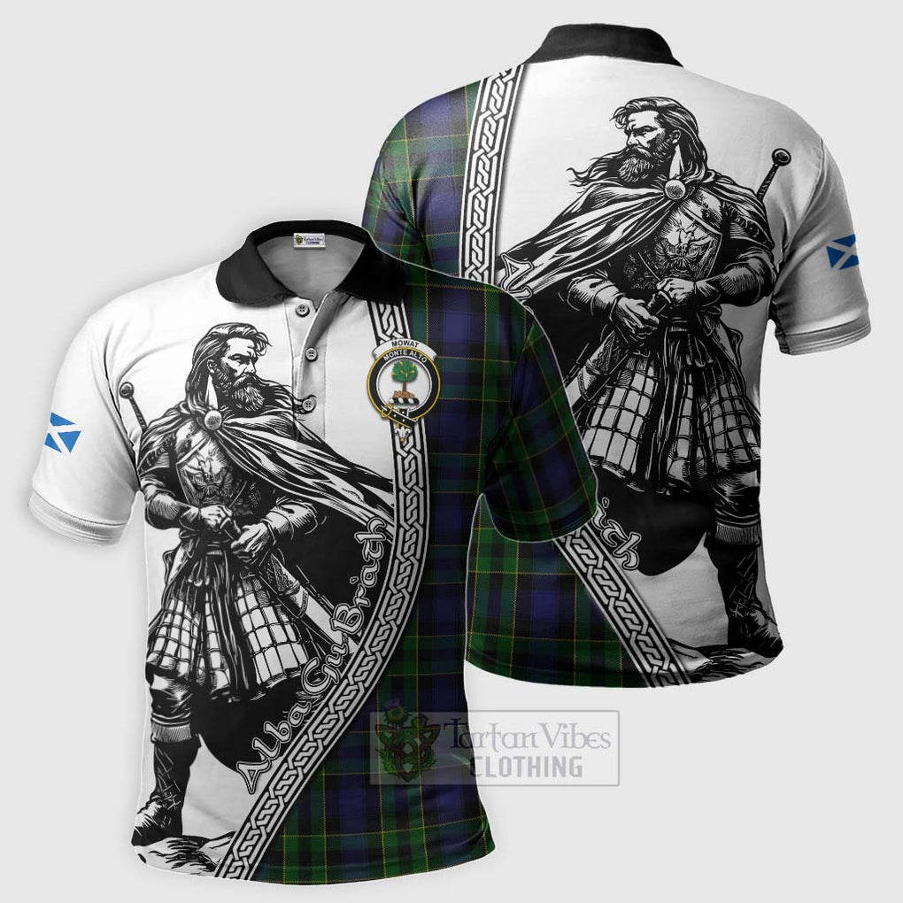 Mowat Tartan Clan Crest Polo Shirt with Highlander Warrior Celtic Style Kid - Tartan Vibes Clothing