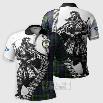 Mowat Tartan Clan Crest Polo Shirt with Highlander Warrior Celtic Style Kid - Tartan Vibes Clothing