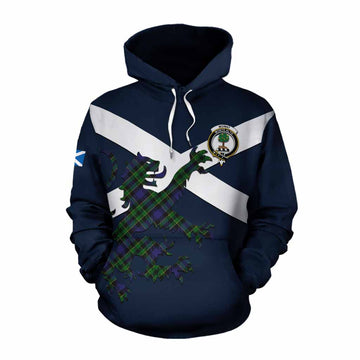Mowat Tartan Lion Rampant Cotton Hoodie Proudly Display Your Heritage with Alba Gu Brath and Clan Name Pullover Hoodie XS - Tartan Vibes Clothing