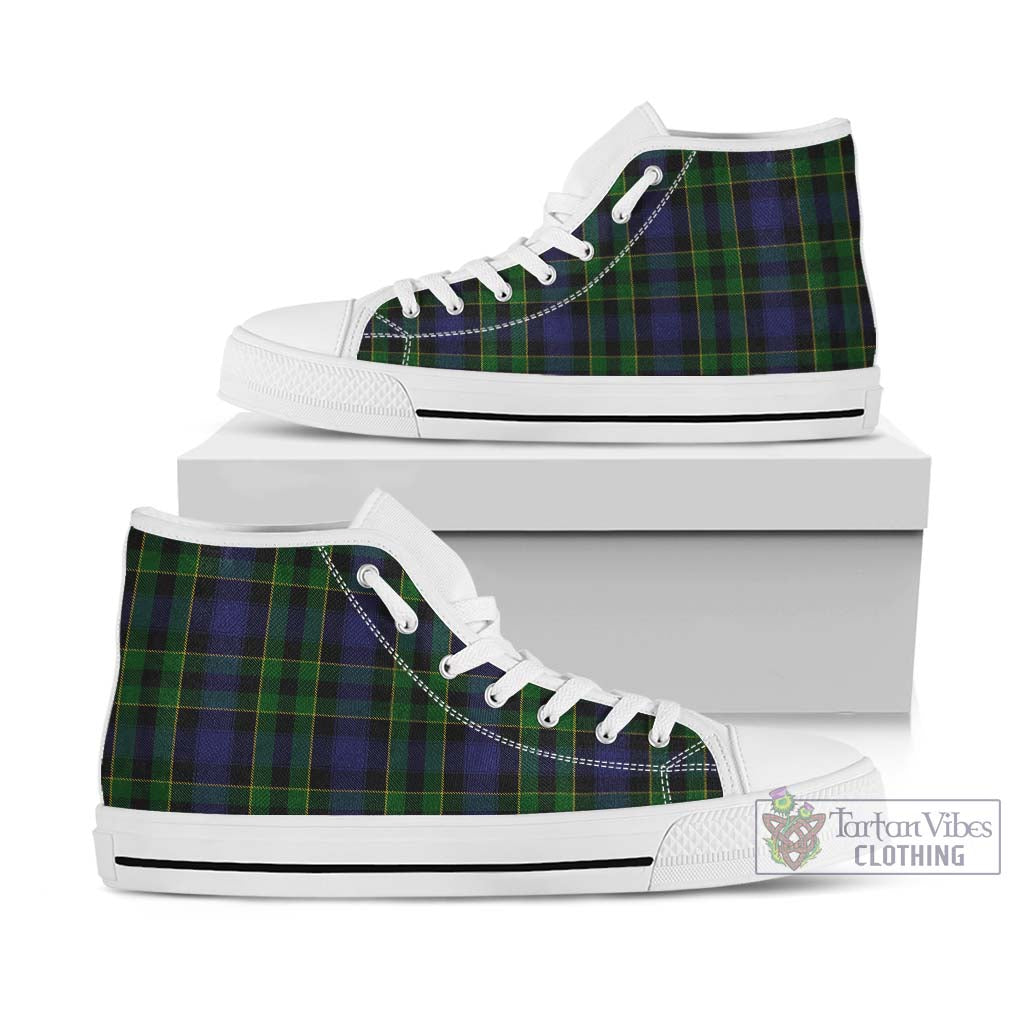 Mowat Tartan High Top Shoes Kid High Top - White Sole - Tartan Vibes Clothing