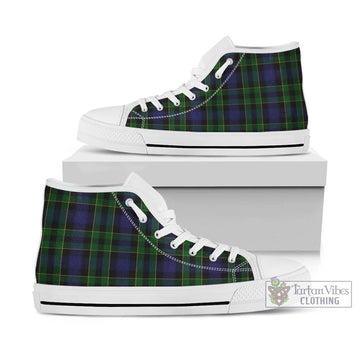 Mowat Tartan High Top Shoes Kid High Top - White Sole - Tartan Vibes Clothing