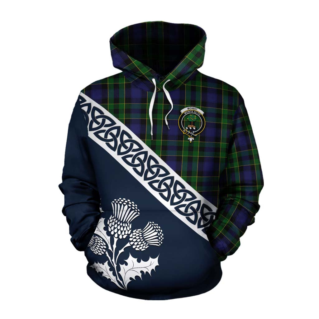 Mowat Tartan Cotton Hoodie Featuring Thistle and Scotland Map Pullover Hoodie XS - Tartan Vibes Clothing