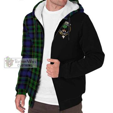 Mowat Tartan Sherpa Hoodie with Family Crest and Half Of Me Style Unisex S - Tartan Vibes Clothing