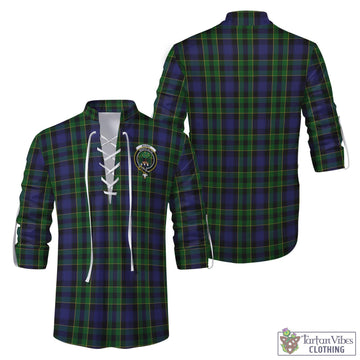 Mowat Tartan Men's Scottish Traditional Jacobite Ghillie Kilt Shirt with Family Crest Men - Tartan Vibes Clothing