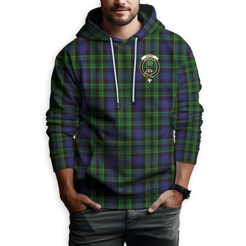Mowat Tartan Hoodie with Family Crest